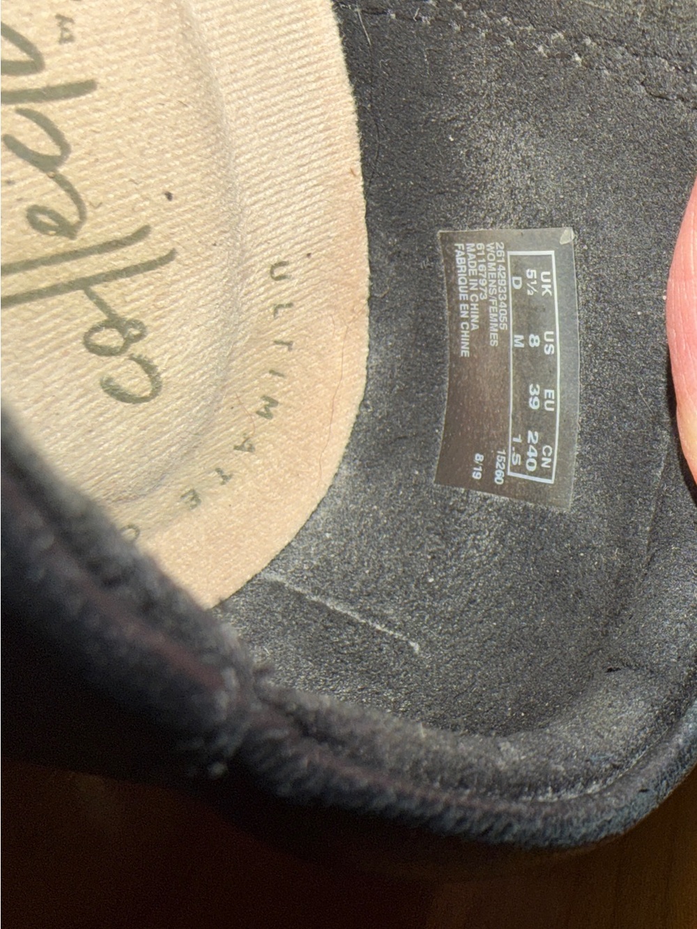 Clarks Black Leather Slip-On Loafers - Picture 6 of 6